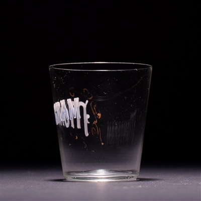 Monogram Pre-Prohibition Hand Painted Enamel Multicolored  Shot Glass