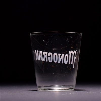 Monogram Pre-Prohibition Hand Painted Enamel Multicolored  Shot Glass