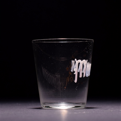 Monogram Pre-Prohibition Hand Painted Enamel Multicolored  Shot Glass