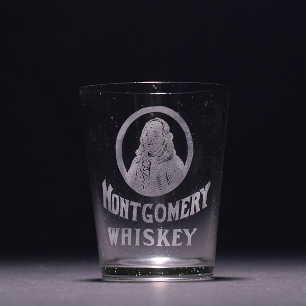 Montgomery Whiskey Pre-Prohibition Etched Shot Glass