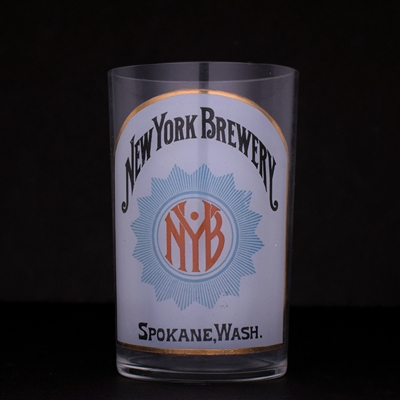 New York Brewery SPOKANE Pre-Pro Enameled Drinking Glass