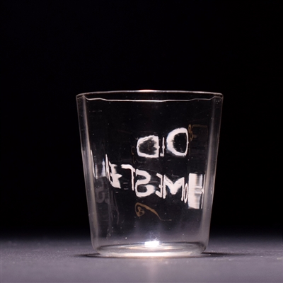 Old Homestead Pre-Prohibition Fluted Hand Painted Enamel Shot Glass