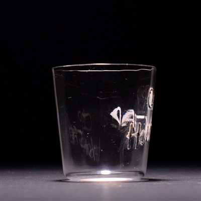 Old Homestead Pre-Prohibition Fluted Hand Painted Enamel Shot Glass