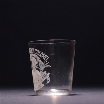 Old Kentucky Colonel Pre-Prohibition Etched Shot Glass