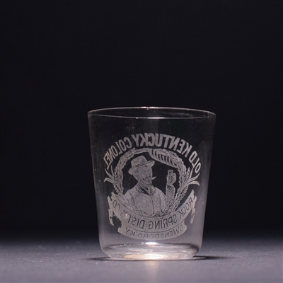 Old Kentucky Colonel Pre-Prohibition Etched Shot Glass