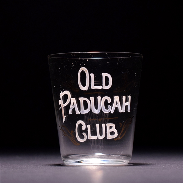 Old Paducah Club Pre-Prohibition Hand Painted Enamel Shot Glass