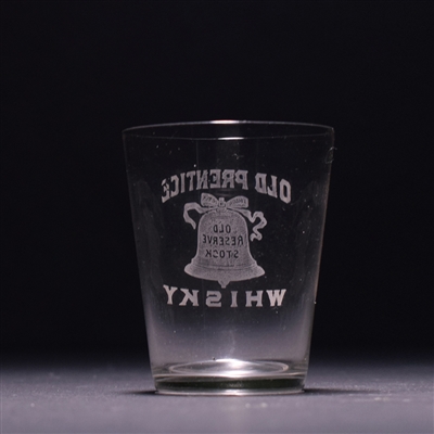 Old Prentice Whisky Pre-Pro Etched Shot Glass