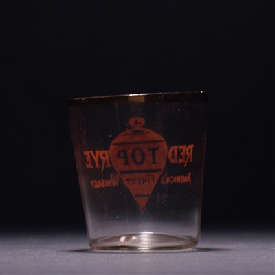 Red Top Rye Pre-Prohibition RED Shot Glass