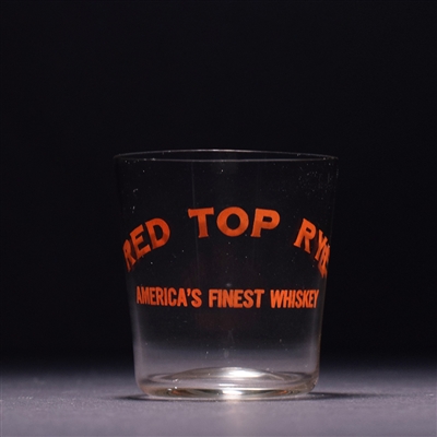 Red Top Rye Pre-Prohibition RED Shot Glass