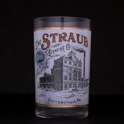 Straub Brewing Pre-Pro Factory Scene Enameled Drinking Glass