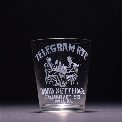 Telegram Rye Pre-Prohibition Etched Shot Glass