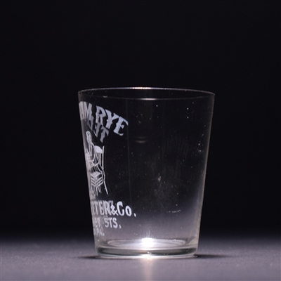 Telegram Rye Pre-Prohibition Etched Shot Glass