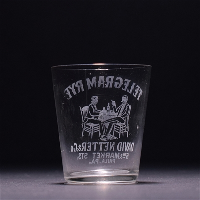 Telegram Rye Pre-Prohibition Etched Shot Glass