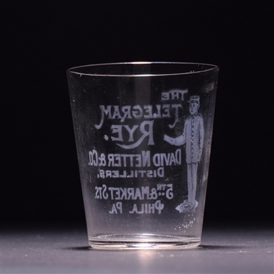 Telegram Rye Pre-Prohibition Etched Shot Glass