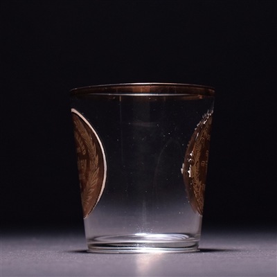 Thomas Pollard Whiskey Pre-Pro 2-sided Gold Leaf Shot Glass With Monogram