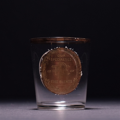 Thomas Pollard Whiskey Pre-Pro 2-sided Gold Leaf Shot Glass With Monogram
