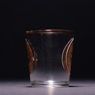 Thomas Pollard Whiskey Pre-Pro 2-sided Gold Leaf Shot Glass With Monogram