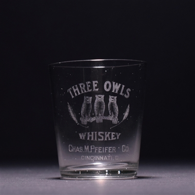 Three Owls Whiskey Pre-Pro Etched Shot Glass