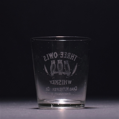 Three Owls Whiskey Pre-Pro Etched Shot Glass