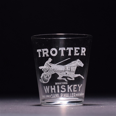 Trotter Whiskey Pre-Prohibition Etched Shot Glass