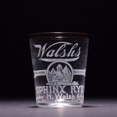 Walshs Sphinx Rye Pre-Pro Etched Shot Glass