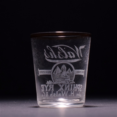 Walsh's Sphinx Rye Pre-Pro Etched Shot Glass