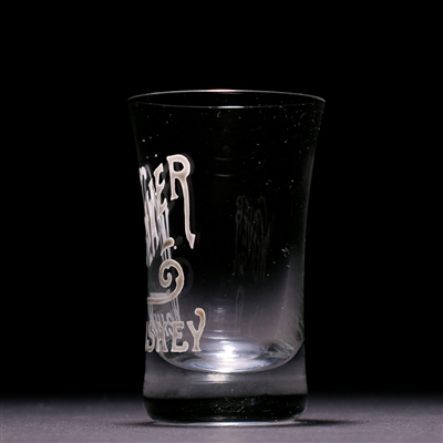 Weaver Whiskey Pre-Prohibition Hand Painted Enamel Shot Glass
