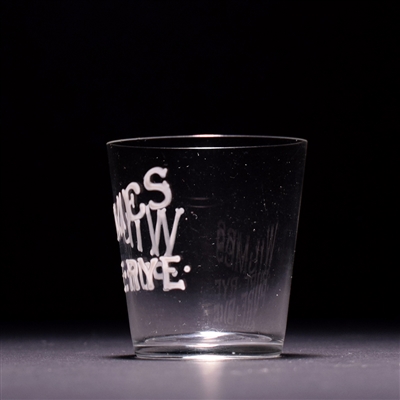 Wilme's Pure Rye Pre-Prohibition Hand Painted Enamel Shot Glass