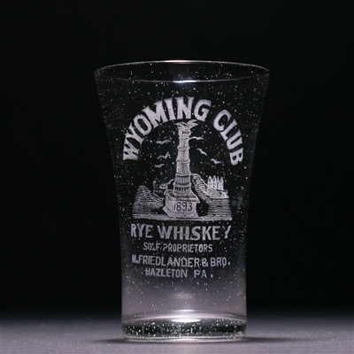 Wyoming Club Whiskey Pre-Pro Etched Glass