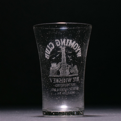 Wyoming Club Whiskey Pre-Pro Etched Glass