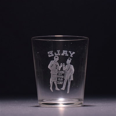 Yale Pre-Prohibition Etched Shot Glass