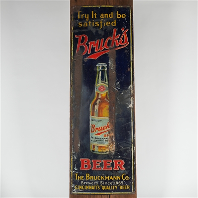 Brucks Beer Tin Sign Bruckmann Cincinnati