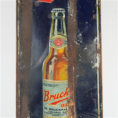 Brucks Beer Tin Sign Bruckmann Cincinnati