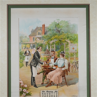Moerlein High Country Scene 1898 Chromolithograph