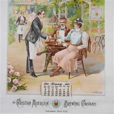 Moerlein High Country Scene 1898 Chromolithograph