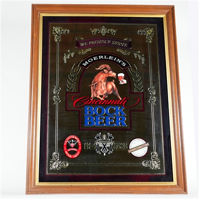 Moerleins Cincinnati Bock Beer Mirror Sign