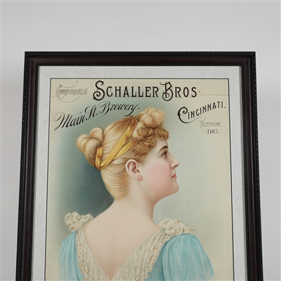 Schaller Bros Main St. Brewery Cincinnati 1896 Calendar Litho