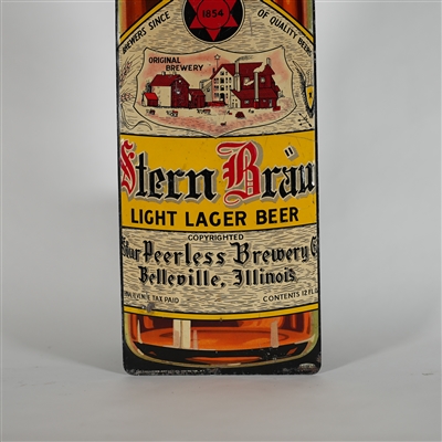 Stern  Brau Light Lager Beer Diecut Bottle Factory Scene Tin Sign