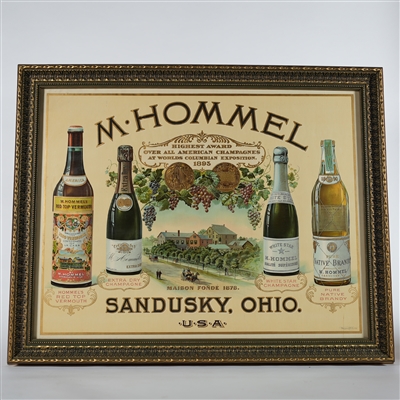 M Hommel Champagnes Chromolithograph Sandusky Ohio