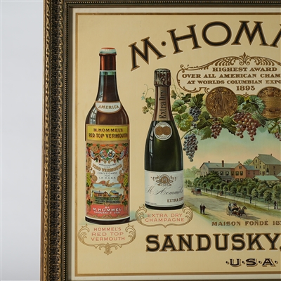 M Hommel Champagnes Chromolithograph Sandusky Ohio