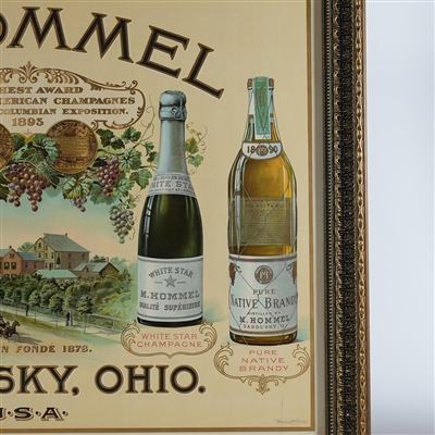 M Hommel Champagnes Chromolithograph Sandusky Ohio