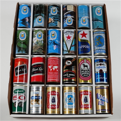 Non-USA Self Opening Cans Suntory Molson Labatt Carling Lot of 24