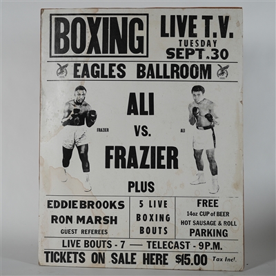 Ali vs Frazier Eagle Ballroom Boxing Sept 30 1975 Poster