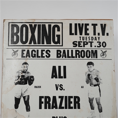 Ali vs Frazier Eagle Ballroom Boxing Sept 30 1975 Poster