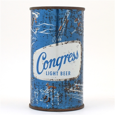 Congress Beer Blue Set Flat Top SKIING RED TRIM 50-38