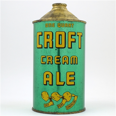 Croft Ale Quart Cone Top 4 PRODUCT SCARCE THIS CLEAN ACTUAL 206-3