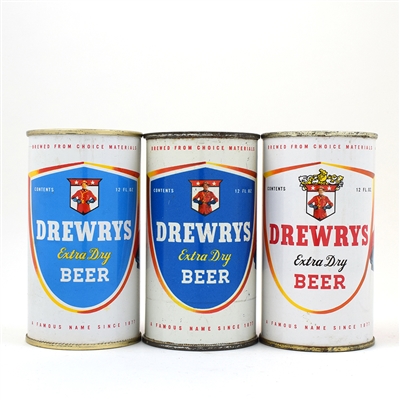 Drewrys Beer Flat Tops Lot of 3 Different Chicago