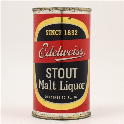 Edelweiss STOUT Malt Liquor Flat Top RARE ORIGINAL 59-10