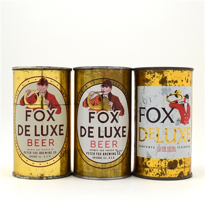Fox De Luxe Flat Tops Lot of 3 Different