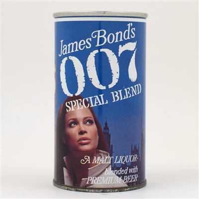 James Bond 007 Malt Liquor Pull Tab Parliament RARE WHITE STRIPE 82-37